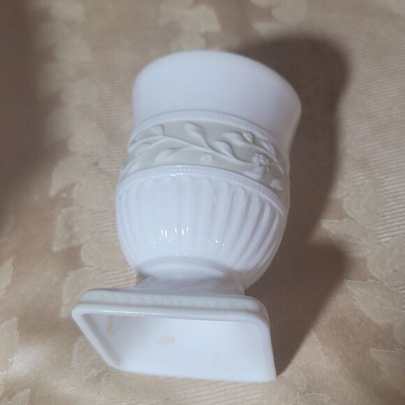 Croscill Classic Bathroom Set Antique Ivory Ceramic Tissue Box Cover w Cup MINT! - Picture 10 of 16